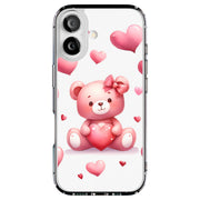 Valentine Bear Tough Cases For Apple iPhone (17, 16, 15, 14, 13, 12, 11, X, SE, 8, 7/ Air, Plus, Pro, Max, Mini, XR, XS), Print in USA