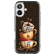 Coffee is Life Tough Cases For Apple iPhone (17, 16, 15, 14, 13, 12, 11, X, SE, 8, 7/ Air, Plus, Pro, Max, Mini, XR, XS), Print in USA