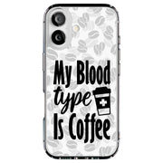 Coffee Blood Tough Cases For Apple iPhone (17, 16, 15, 14, 13, 12, 11, X, SE, 8, 7/ Air, Plus, Pro, Max, Mini, XR, XS), Print in USA