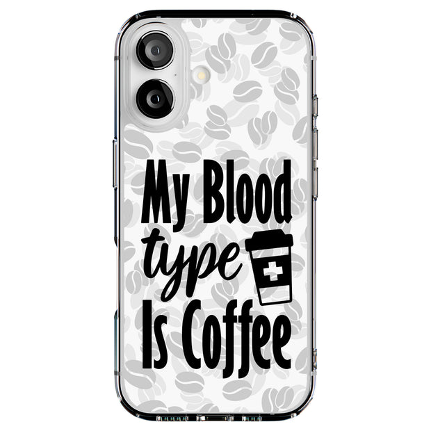 Coffee Blood Tough Cases For Apple iPhone (17, 16, 15, 14, 13, 12, 11, X, SE, 8, 7/ Air, Plus, Pro, Max, Mini, XR, XS), Print in USA
