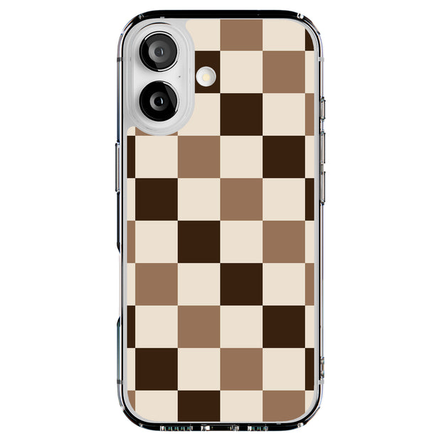 Coffee Checker Tough Cases For Apple iPhone (17, 16, 15, 14, 13, 12, 11, X, SE, 8, 7/ Air, Plus, Pro, Max, Mini, XR, XS), Print in USA