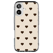 Coffee Hearts Tough Cases For Apple iPhone (17, 16, 15, 14, 13, 12, 11, X, SE, 8, 7/ Air, Plus, Pro, Max, Mini, XR, XS), Print in USA