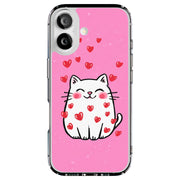 Valentine Cat Tough Cases For Apple iPhone (17, 16, 15, 14, 13, 12, 11, X, SE, 8, 7/ Air, Plus, Pro, Max, Mini, XR, XS), Print in USA