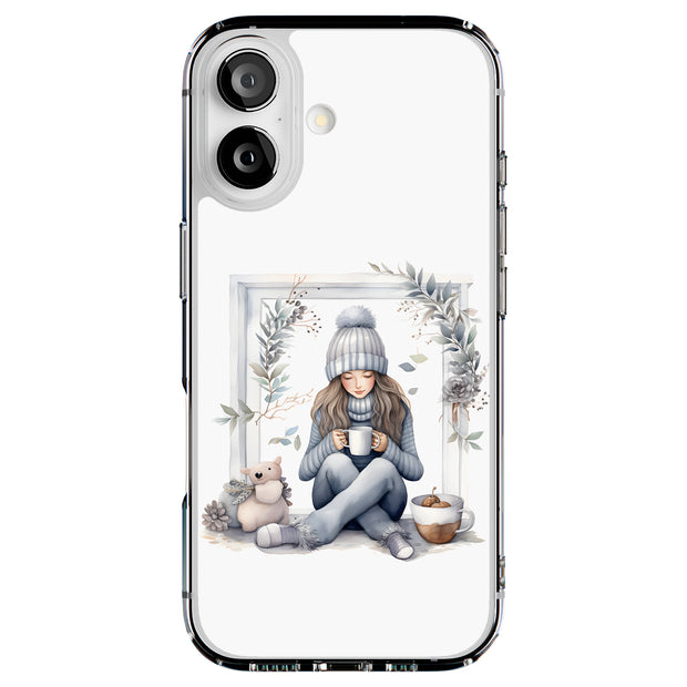 Winter Girl Tough Cases For Apple iPhone (17, 16, 15, 14, 13, 12, 11, X, SE, 8, 7/ Air, Plus, Pro, Max, Mini, XR, XS), Print in USA