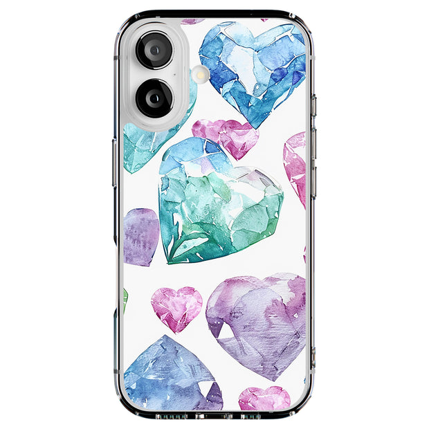 Heart Diamond 1 Tough Cases For Apple iPhone (17, 16, 15, 14, 13, 12, 11, X, SE, 8, 7/ Air, Plus, Pro, Max, Mini, XR, XS), Print in USA