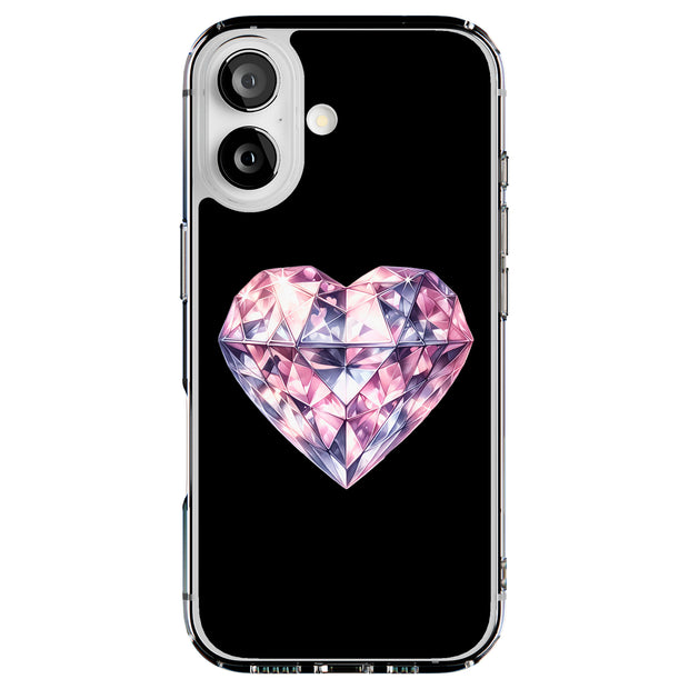 Heart Diamond 2 Tough Cases For Apple iPhone (17, 16, 15, 14, 13, 12, 11, X, SE, 8, 7/ Air, Plus, Pro, Max, Mini, XR, XS), Print in USA