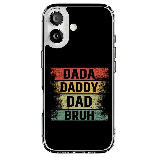 Funny Dad Bruh Tough Cases For Apple iPhone (17, 16, 15, 14, 13, 12, 11, X, SE, 8, 7/ Air, Plus, Pro, Max, Mini, XR, XS), Print in USA