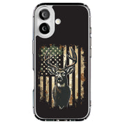 USA Flag Deer 1 Tough Cases For Apple iPhone (17, 16, 15, 14, 13, 12, 11, X, SE, 8, 7/ Air, Plus, Pro, Max, Mini, XR, XS), Print in USA