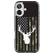 USA Flag Deer 2 Tough Cases For Apple iPhone (17, 16, 15, 14, 13, 12, 11, X, SE, 8, 7/ Air, Plus, Pro, Max, Mini, XR, XS), Print in USA
