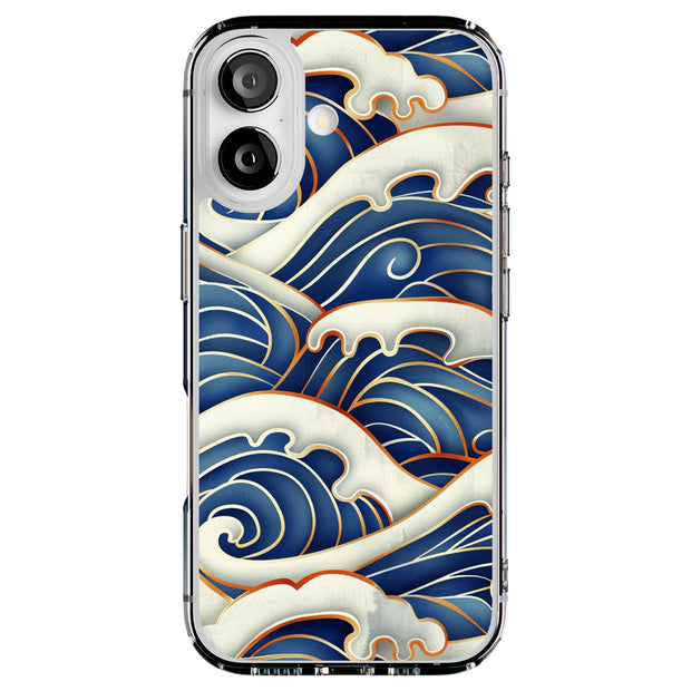 Japanese Wave 6 Tough Cases For Apple iPhone (17, 16, 15, 14, 13, 12, 11, X, SE, 8, 7/ Air, Plus, Pro, Max, Mini, XR, XS), Print in USA