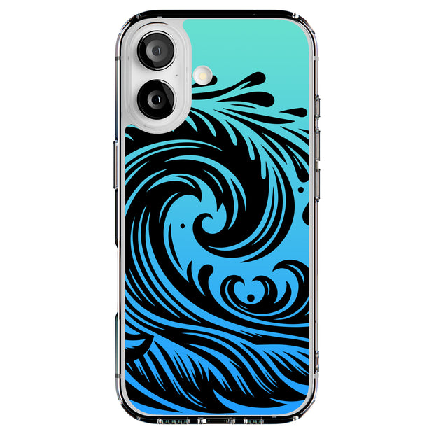 Line Art Waves Tough Cases For Apple iPhone (17, 16, 15, 14, 13, 12, 11, X, SE, 8, 7/ Air, Plus, Pro, Max, Mini, XR, XS), Print in USA