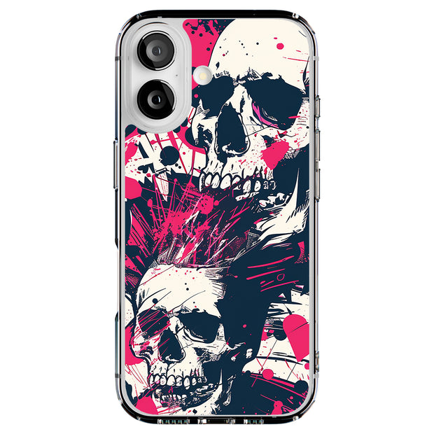 Punk Skulls 2 Tough Cases For Apple iPhone (17, 16, 15, 14, 13, 12, 11, X, SE, 8, 7/ Air, Plus, Pro, Max, Mini, XR, XS), Print in USA