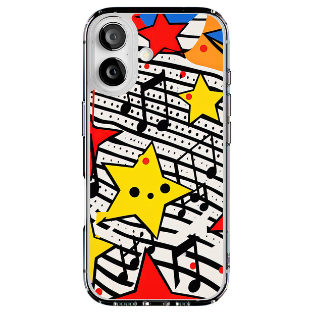 Pop Art Music Tough Cases For Apple iPhone (17, 16, 15, 14, 13, 12, 11, X, SE, 8, 7/ Air, Plus, Pro, Max, Mini, XR, XS), Print in USA