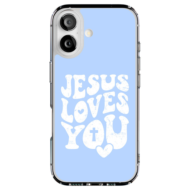Jesus Love U 1 Tough Cases For Apple iPhone (17, 16, 15, 14, 13, 12, 11, X, SE, 8, 7/ Air, Plus, Pro, Max, Mini, XR, XS), Print in USA