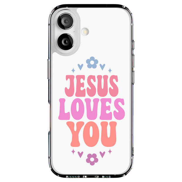 Jesus Love U 2 Tough Cases For Apple iPhone (17, 16, 15, 14, 13, 12, 11, X, SE, 8, 7/ Air, Plus, Pro, Max, Mini, XR, XS), Print in USA