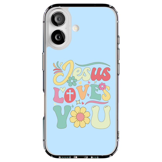 Jesus Love U 3 Tough Cases For Apple iPhone (17, 16, 15, 14, 13, 12, 11, X, SE, 8, 7/ Air, Plus, Pro, Max, Mini, XR, XS), Print in USA