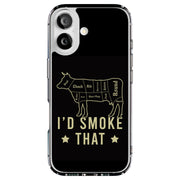 I'd Smoke Cow Tough Cases For Apple iPhone (17, 16, 15, 14, 13, 12, 11, X, SE, 8, 7/ Air, Plus, Pro, Max, Mini, XR, XS), Print in USA