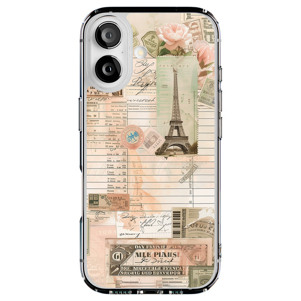 Paris Collage 1 Tough Cases For Apple iPhone (17, 16, 15, 14, 13, 12, 11, X, SE, 8, 7/ Air, Plus, Pro, Max, Mini, XR, XS), Print in USA