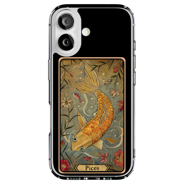 Zodiac Pices Tough Cases For Apple iPhone (17, 16, 15, 14, 13, 12, 11, X, SE, 8, 7/ Air, Plus, Pro, Max, Mini, XR, XS), Print in USA