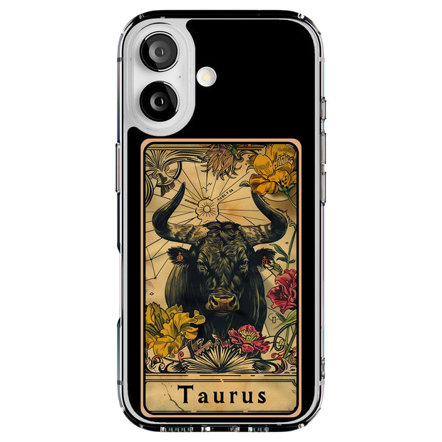 Zodiac Taurus Tough Cases For Apple iPhone (17, 16, 15, 14, 13, 12, 11, X, SE, 8, 7/ Air, Plus, Pro, Max, Mini, XR, XS), Print in USA
