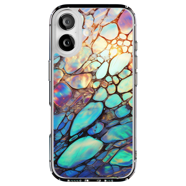 mosaic opal 3 Tough Cases For Apple iPhone (17, 16, 15, 14, 13, 12, 11, X, SE, 8, 7/ Air, Plus, Pro, Max, Mini, XR, XS), Print in USA
