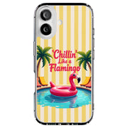 Chillin Flamingo Tough Cases For Apple iPhone (17, 16, 15, 14, 13, 12, 11, X, SE, 8, 7/ Air, Plus, Pro, Max, Mini, XR, XS), Print in USA