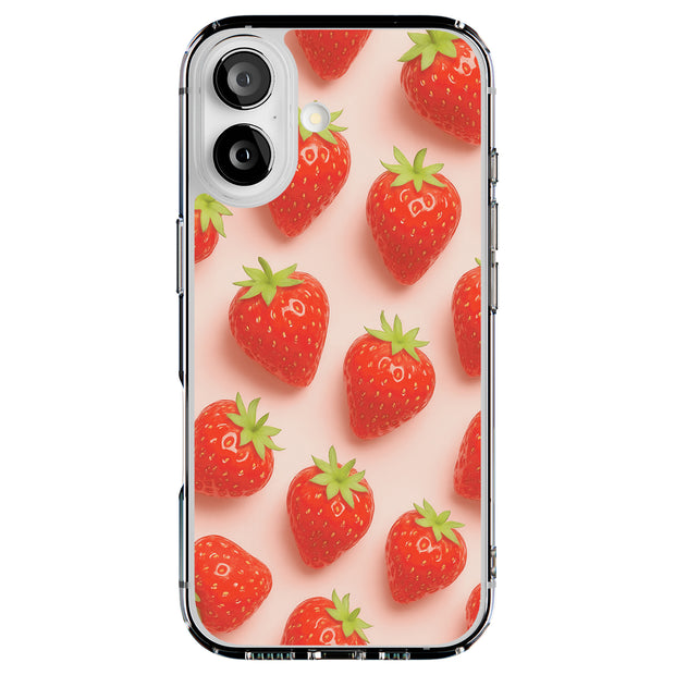 Straberry Delight Tough Cases For Apple iPhone (17, 16, 15, 14, 13, 12, 11, X, SE, 8, 7/ Air, Plus, Pro, Max, Mini, XR, XS), Print in USA