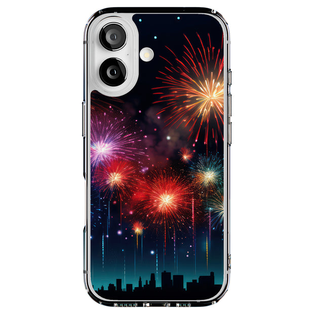 Firework Skyline Tough Cases For Apple iPhone (17, 16, 15, 14, 13, 12, 11, X, SE, 8, 7/ Air, Plus, Pro, Max, Mini, XR, XS), Print in USA