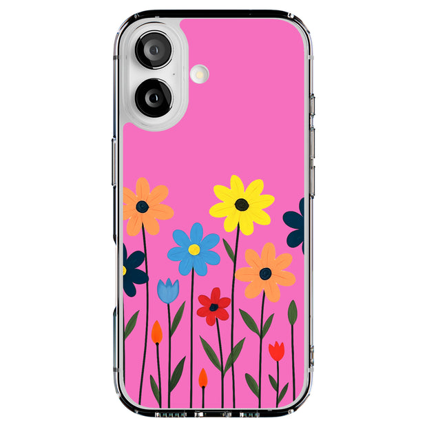 Vivid Wild Flowers Tough Cases For Apple iPhone (17, 16, 15, 14, 13, 12, 11, X, SE, 8, 7/ Air, Plus, Pro, Max, Mini, XR, XS), Print in USA
