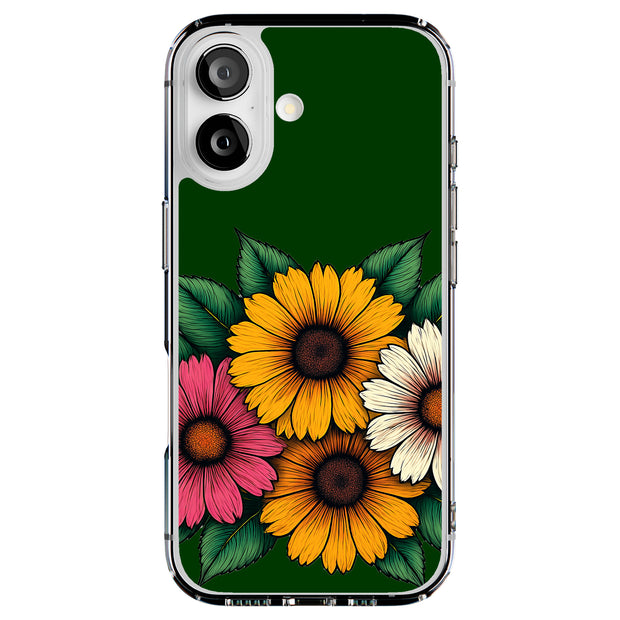Color Art Floral Tough Cases For Apple iPhone (17, 16, 15, 14, 13, 12, 11, X, SE, 8, 7/ Air, Plus, Pro, Max, Mini, XR, XS), Print in USA