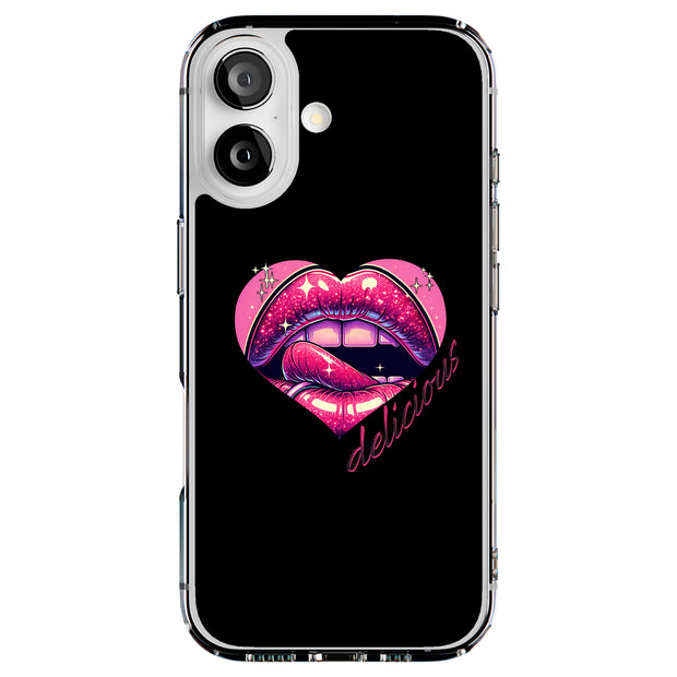 Delicious Lips Tough Cases For Apple iPhone (17, 16, 15, 14, 13, 12, 11, X, SE, 8, 7/ Air, Plus, Pro, Max, Mini, XR, XS), Print in USA
