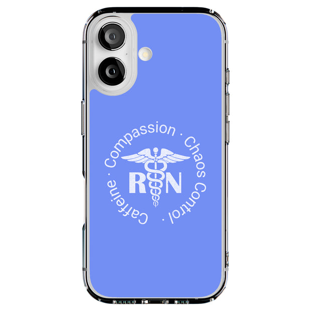 RN Nurse Caffeine Tough Cases For Apple iPhone (17, 16, 15, 14, 13, 12, 11, X, SE, 8, 7/ Air, Plus, Pro, Max, Mini, XR, XS), Print in USA