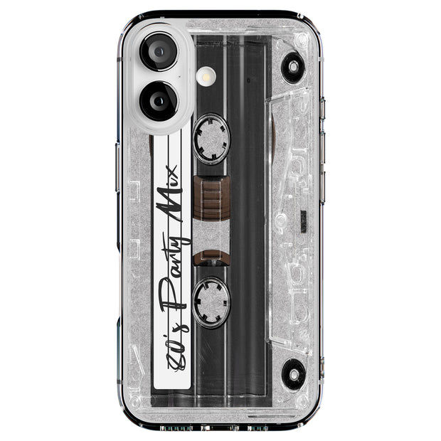 80's Party Cassette Tough Cases For Apple iPhone (17, 16, 15, 14, 13, 12, 11, X, SE, 8, 7/ Air, Plus, Pro, Max, Mini, XR, XS), Print in USA
