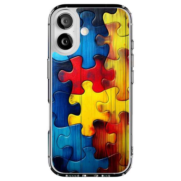 Colorful Puzzle Tough Cases For Apple iPhone (17, 16, 15, 14, 13, 12, 11, X, SE, 8, 7/ Air, Plus, Pro, Max, Mini, XR, XS), Print in USA