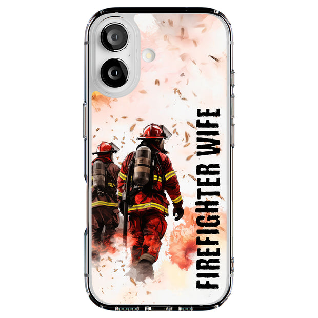 Firefighter Wife Tough Cases For Apple iPhone (17, 16, 15, 14, 13, 12, 11, X, SE, 8, 7/ Air, Plus, Pro, Max, Mini, XR, XS), Print in USA