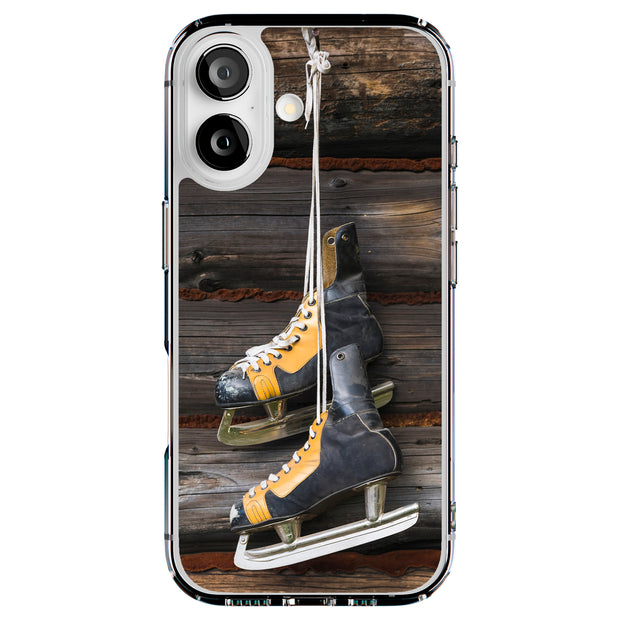 Hockey Skates Tough Cases For Apple iPhone (17, 16, 15, 14, 13, 12, 11, X, SE, 8, 7/ Air, Plus, Pro, Max, Mini, XR, XS), Print in USA