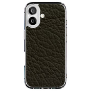 Black Leather Tough Cases For Apple iPhone (17, 16, 15, 14, 13, 12, 11, X, SE, 8, 7/ Air, Plus, Pro, Max, Mini, XR, XS), Print in USA