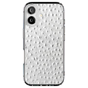White Ostrich Tough Cases For Apple iPhone (17, 16, 15, 14, 13, 12, 11, X, SE, 8, 7/ Air, Plus, Pro, Max, Mini, XR, XS), Print in USA