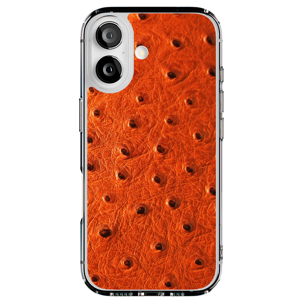 Orange Ostrich Tough Cases For Apple iPhone (17, 16, 15, 14, 13, 12, 11, X, SE, 8, 7/ Air, Plus, Pro, Max, Mini, XR, XS), Print in USA
