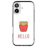 Hello Fries Tough Cases For Apple iPhone (17, 16, 15, 14, 13, 12, 11, X, SE, 8, 7/ Air, Plus, Pro, Max, Mini, XR, XS), Print in USA