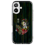 Geisha Bamboo Tough Cases For Apple iPhone (17, 16, 15, 14, 13, 12, 11, X, SE, 8, 7/ Air, Plus, Pro, Max, Mini, XR, XS), Print in USA