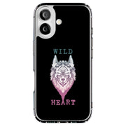 Wild Heart Wolf Tough Cases For Apple iPhone (17, 16, 15, 14, 13, 12, 11, X, SE, 8, 7/ Air, Plus, Pro, Max, Mini, XR, XS), Print in USA