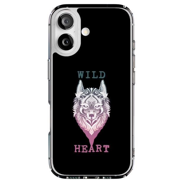 Wild Heart Wolf Tough Cases For Apple iPhone (17, 16, 15, 14, 13, 12, 11, X, SE, 8, 7/ Air, Plus, Pro, Max, Mini, XR, XS), Print in USA