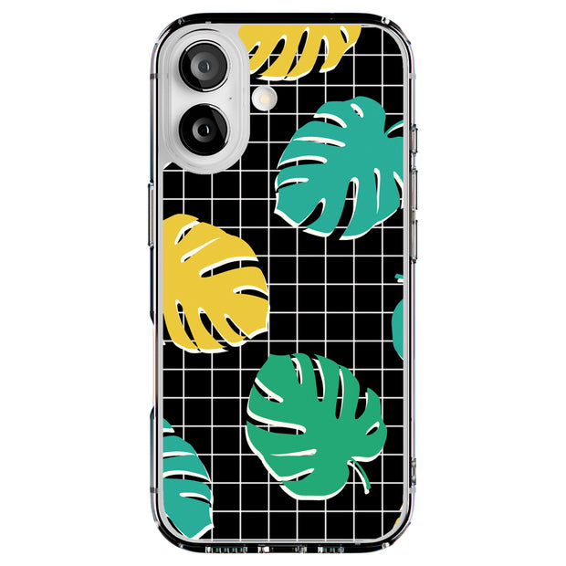 Tropical Leaves Tough Cases For Apple iPhone (17, 16, 15, 14, 13, 12, 11, X, SE, 8, 7/ Air, Plus, Pro, Max, Mini, XR, XS), Print in USA