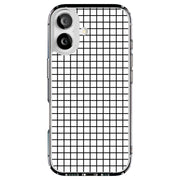 Blk White Grid Tough Cases For Apple iPhone (17, 16, 15, 14, 13, 12, 11, X, SE, 8, 7/ Air, Plus, Pro, Max, Mini, XR, XS), Print in USA
