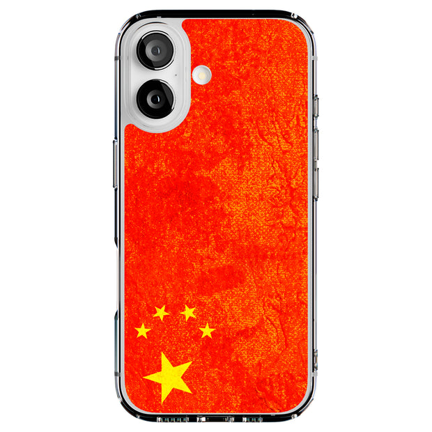 Old Flag China Tough Cases For Apple iPhone (17, 16, 15, 14, 13, 12, 11, X, SE, 8, 7/ Air, Plus, Pro, Max, Mini, XR, XS), Print in USA