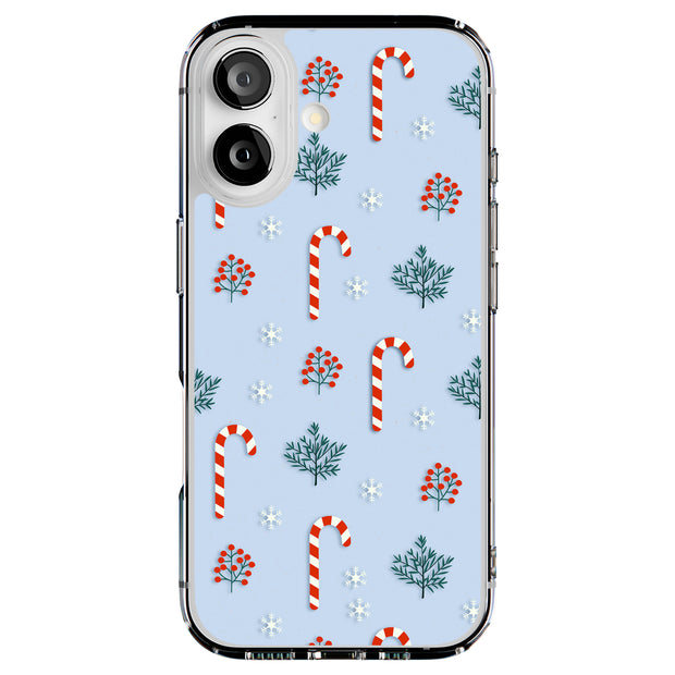 Candy Cane Tough Cases For Apple iPhone (17, 16, 15, 14, 13, 12, 11, X, SE, 8, 7/ Air, Plus, Pro, Max, Mini, XR, XS), Print in USA