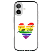 Rainbow Love 2 Tough Cases For Apple iPhone (17, 16, 15, 14, 13, 12, 11, X, SE, 8, 7/ Air, Plus, Pro, Max, Mini, XR, XS), Print in USA