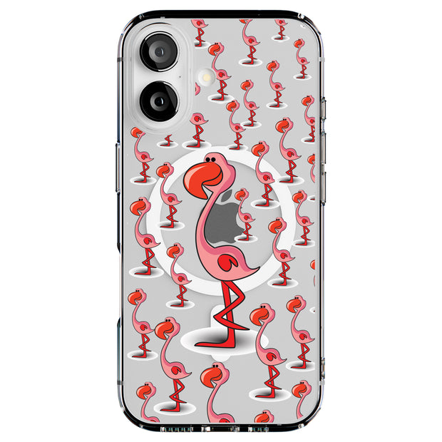 Flamingo One Tough Cases For Apple iPhone (17, 16, 15, 14, 13, 12, 11, X, SE, 8, 7/ Air, Plus, Pro, Max, Mini, XR, XS), Print in USA
