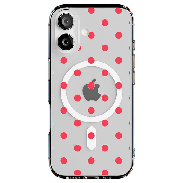 Dots Clear Tough Cases For Apple iPhone (17, 16, 15, 14, 13, 12, 11, X, SE, 8, 7/ Air, Plus, Pro, Max, Mini, XR, XS), Print in USA